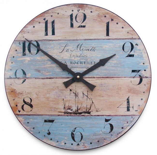 Traditional "La Rochelle" Driftwood Effect Wall Clock