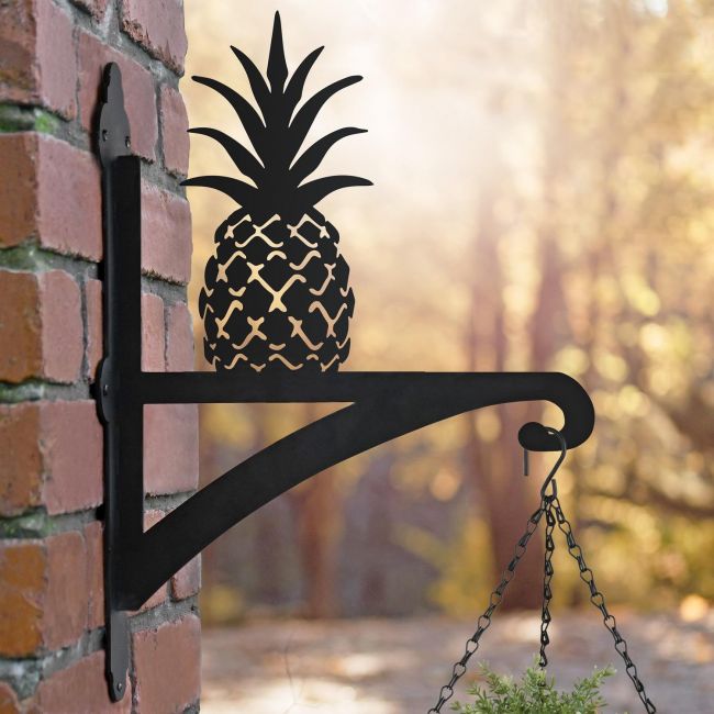Pineapple Hanging Basket Bracket Outside Pineapple Hanging Basket Bracket Outside