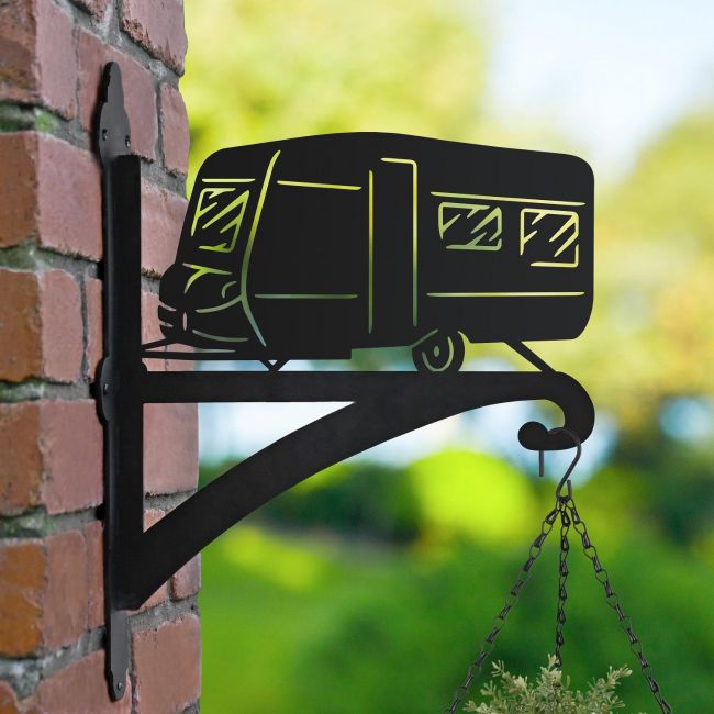 Caravan Iron Hanging Basket Bracket Outdoors