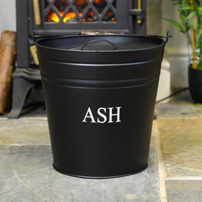 Black Finish Contemporary Ash Bucket Black Finish Contemporary Ash Bucket