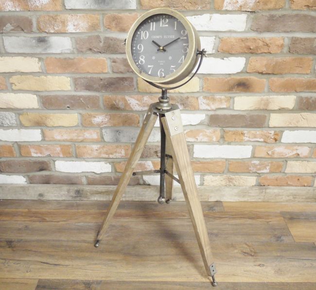 French Inspired Free Standing Clock on Tripod French Inspired Free Standing Clock on Tripod