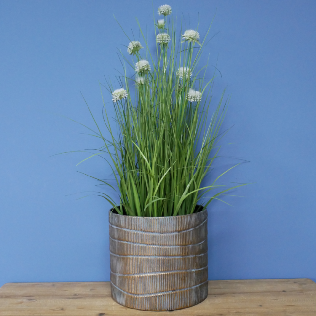 Antique Gold Indoor Planter