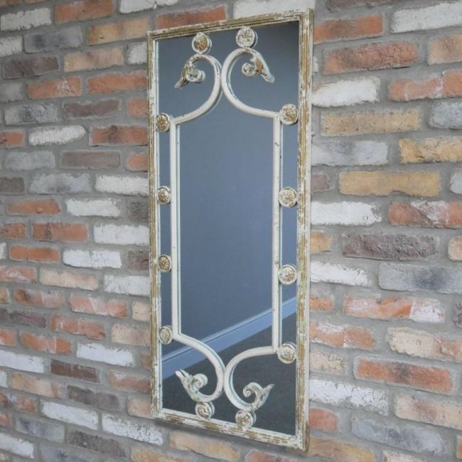 "Antoinette" Rustic French Cream Mirror "Antoinette" Rustic French Cream Mirror