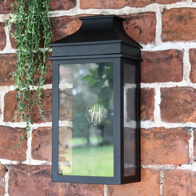 Black Traditional Flush Wall Light Black Traditional Flush Wall Light