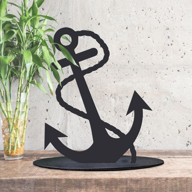Black Anchor Silhouette Ornament in Side in the Conservatory 