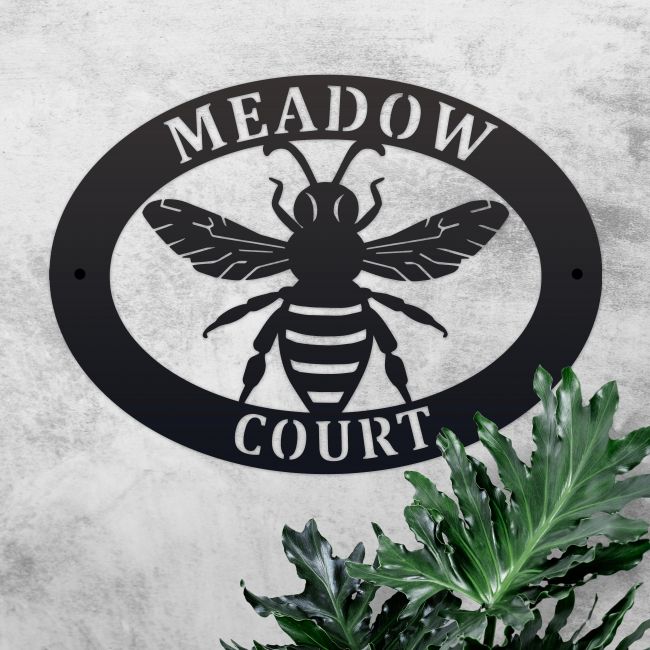 Bumblebee Oval House Name Sign 