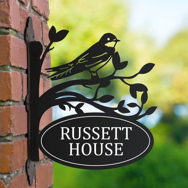 House Martin Bracketed House Name Sign House Martin Bracketed House Name Sign