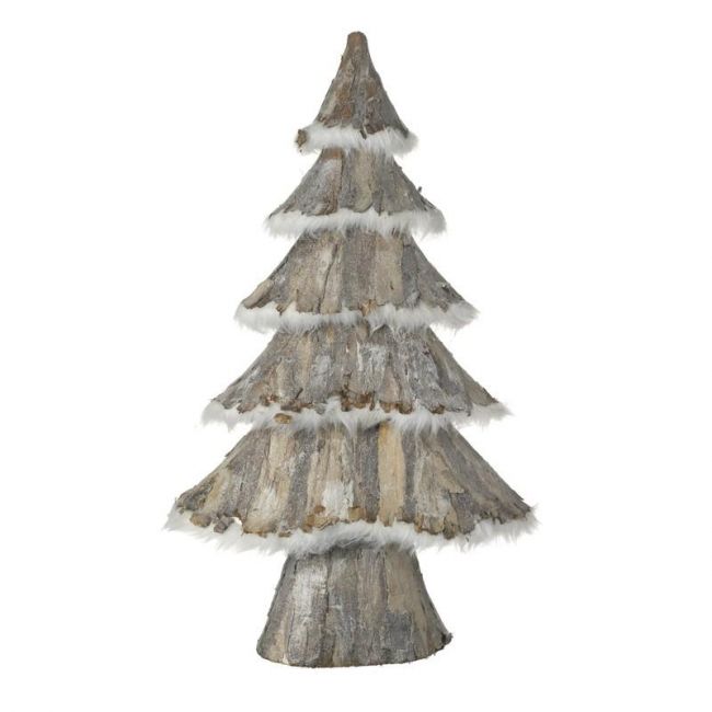 Rustic Bark Tree with Snow Rustic Bark Tree with Snow