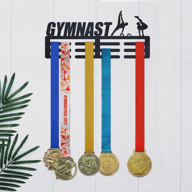Sports Medal Hanger with Male "Gymnast" 