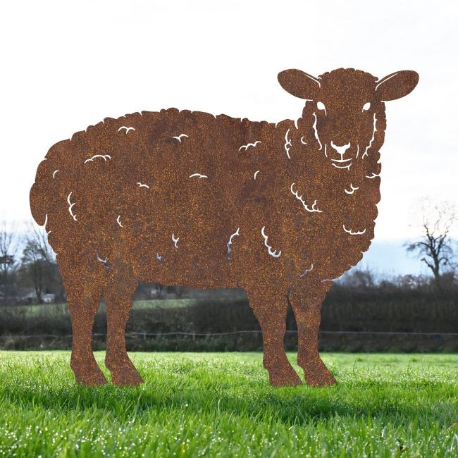Rustic Curly Sheep Silhouette 