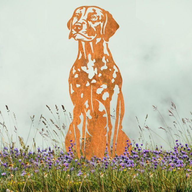 Silhouette of Dalmatian in Rustic Form Silhouette of Dalmatian in Rustic Form