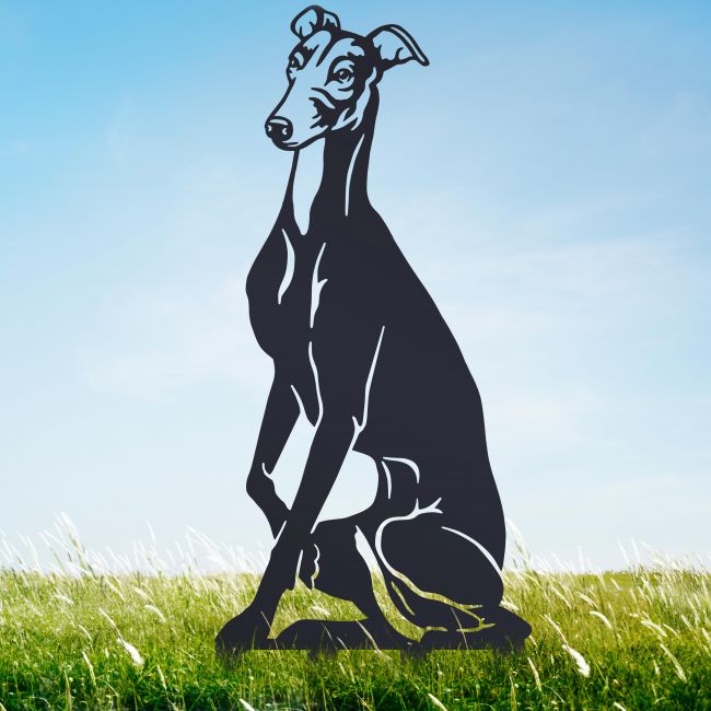 Black Finish Greyhound Silhouette Black Finish Greyhound Silhouette