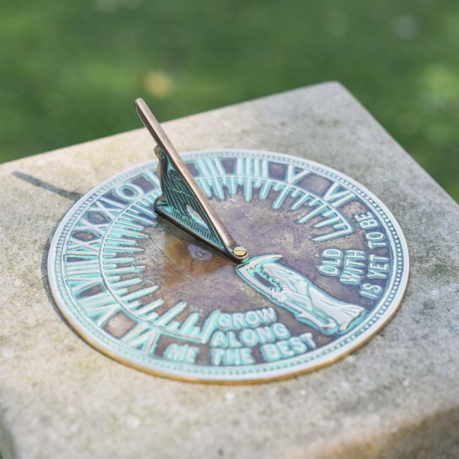 verdigris finish old father time sundial verdigris finish old father time sundial