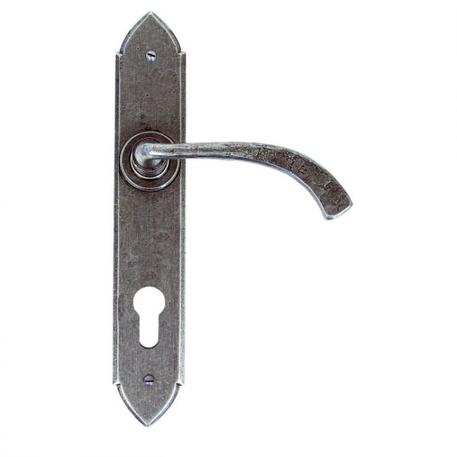 Pewter Gothic Design Espagnolette Lock Set Pewter Gothic Design Espagnolette Lock Set
