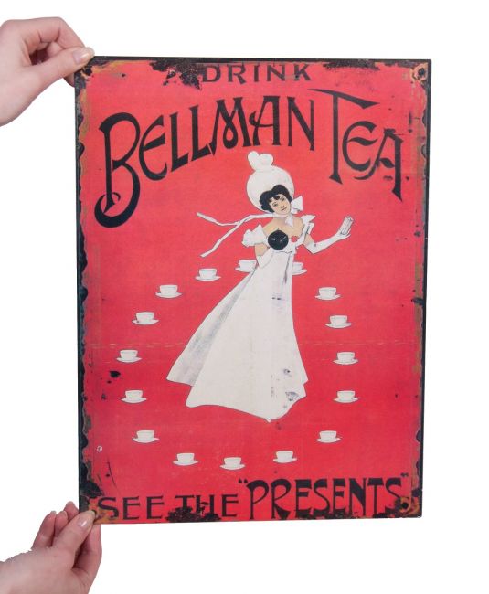 Vintage “Bellman Tea” Sign 