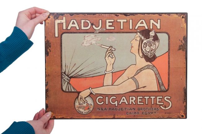 “Hadjetian Brothers” Vintage Cigarettes Sign 