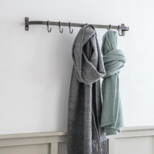 Industrial Metal Wall Hook Rail Industrial Metal Wall Hook Rail