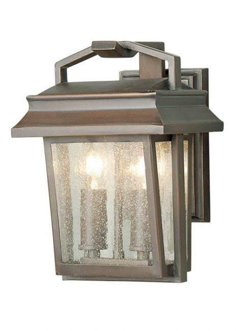 "Wennington" Aged Bronze Square Wall Lantern "Wennington" Aged Bronze Square Wall Lantern