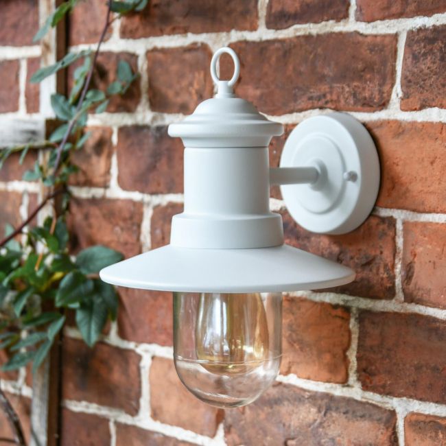 White Nautical Style Exterior Wall Light White Nautical Style Exterior Wall Light