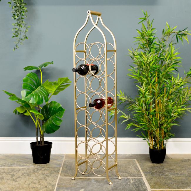 "Monticello" Double Row Wine Rack in Situ Holding wine Bottles