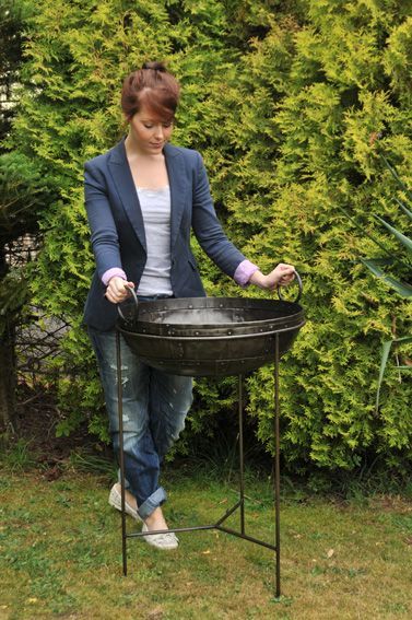 "Annapurna" Wrought Iron Indian Kadai Bowl & Fire Pit "Annapurna" Wrought Iron Indian Kadai Bowl & Fire Pit