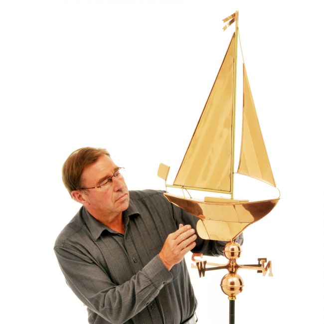 Copper Weathervane Sail Boat Version2 Copper Weathervane Sail Boat Version2