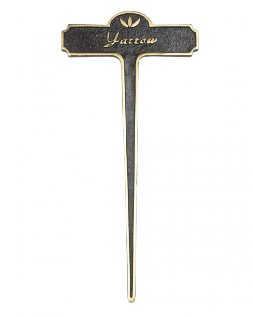 Yarrow Brass Garden Plant Marker Yarrow Brass Garden Plant Marker