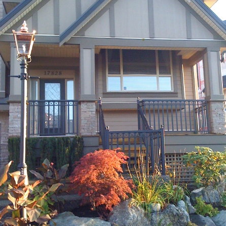 Copper Victorian lamp post