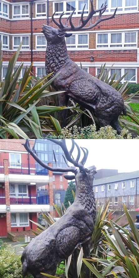 Cast Metal Giant Stag Statue