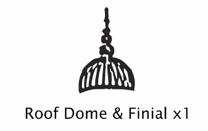 Roof Dome & Finial x1