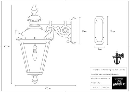 Technical Specifications of the Lamp Post Replacement Lantern