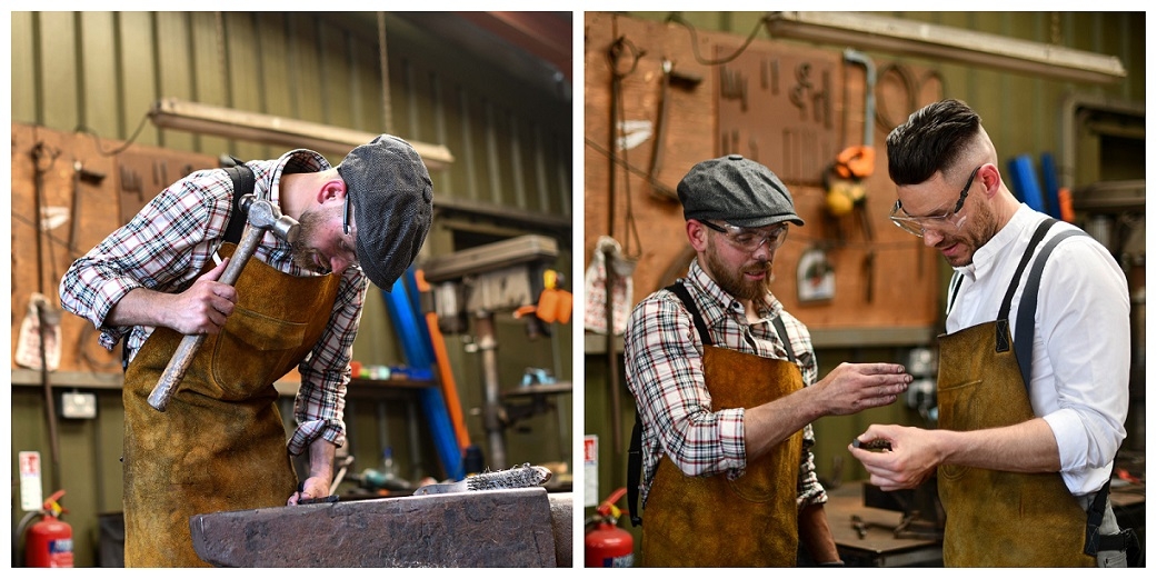 Blacksmiths at Work in the Forge