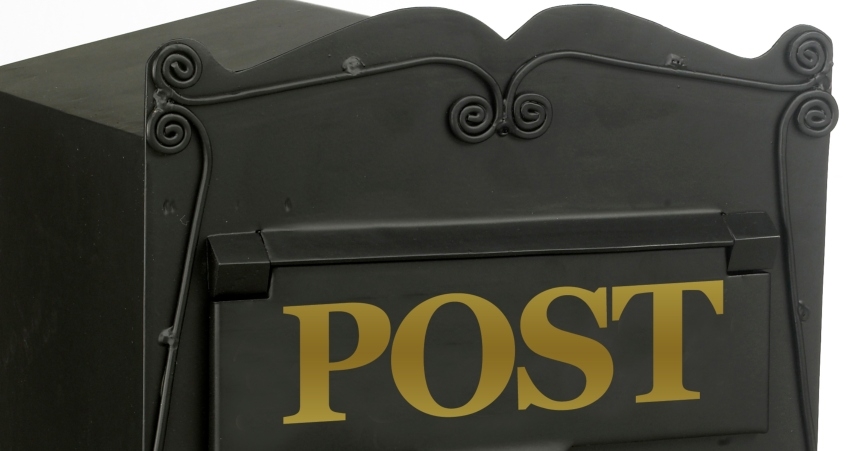 Scrolled Detailing on Postbox for Gates 