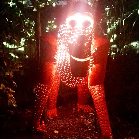 Lit Up Gorilla Sculpture