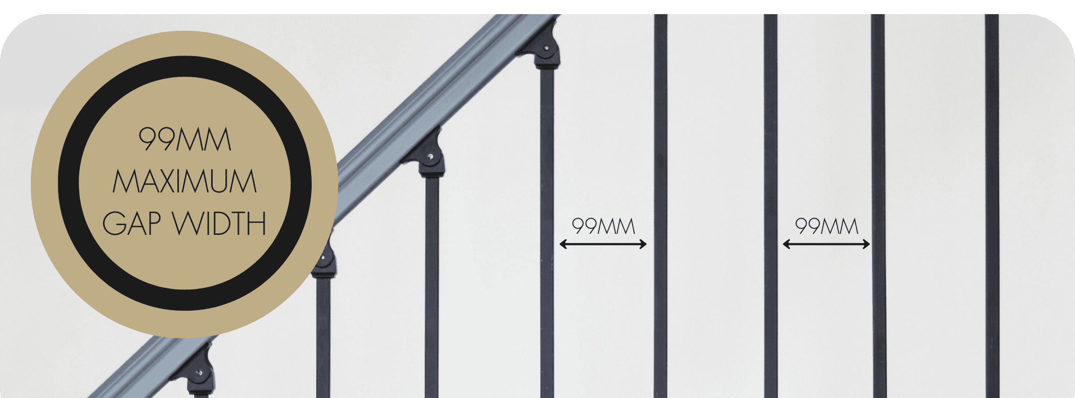 Maximum Gap of 99mm
