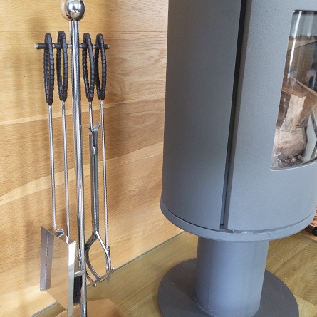 Stainless Steel & Leather Handle Companion Set