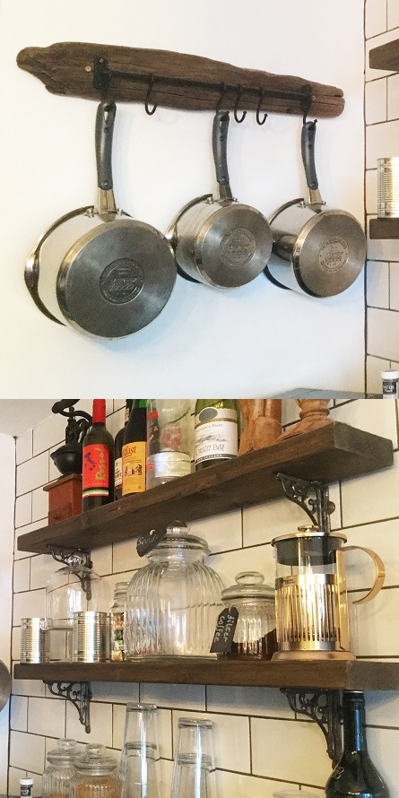 Rustic shelf brackets