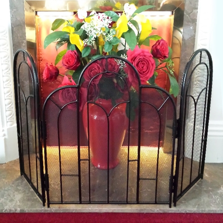 Abbey Three-Fold Ornate Fire Screen