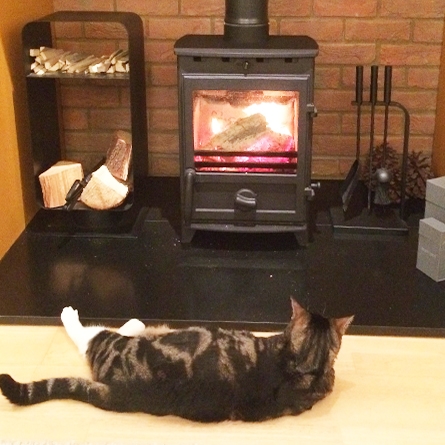 Black Contemporary Fireside Accessory Set