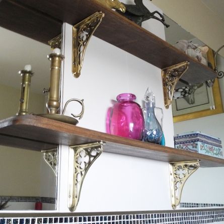 Cast iron shelf brackets