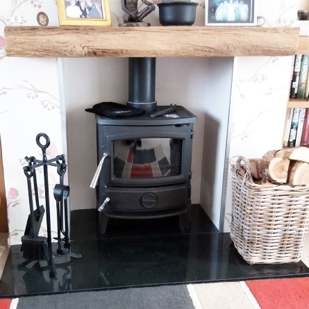Traditional Black Iron Fireside Tool with Stand
