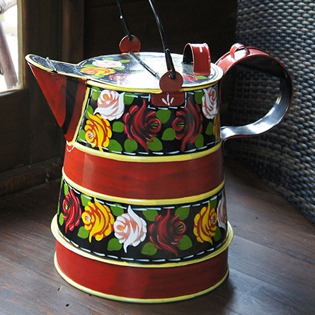 Canal boat painted watering can