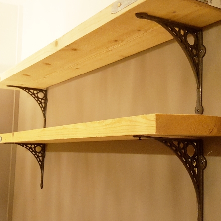 Cast iron shelf brackets